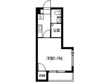 P.MARKS荒田(1K/4階)の間取り写真