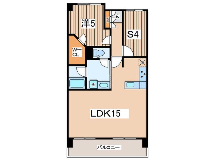 PLENDY相模原清新(1SLDK/1階)の間取り写真