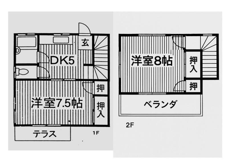 デュ・シャルレ(2DK/1階)の間取り写真