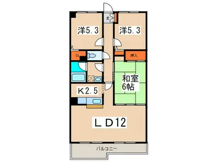 ビラ玉川学園台(3LDK/2階)の間取り写真