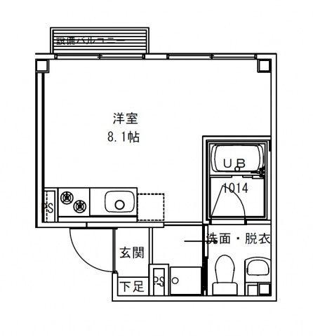 マリアンテ(ワンルーム/3階)の間取り写真
