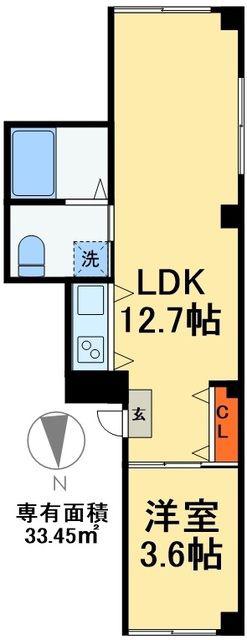 グランニール南流山(1LDK/1階)の間取り写真