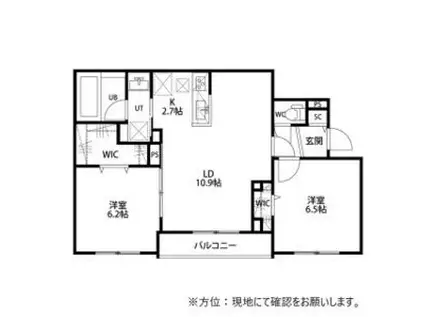 NOBLE VISTA麻生(2LDK/1階)の間取り写真