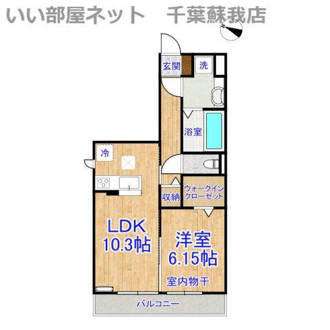 フォレスタ レザイア(1LDK/1階)の間取り写真