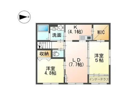 OLIVA(2LDK/2階)の間取り写真