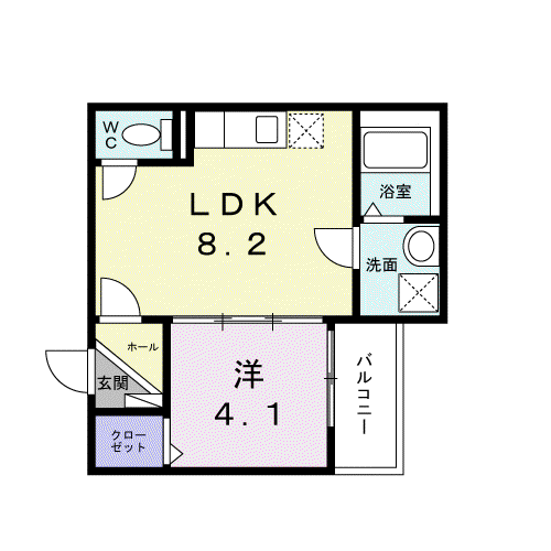 グラン ロイヤル(1LDK/2階)の間取り写真