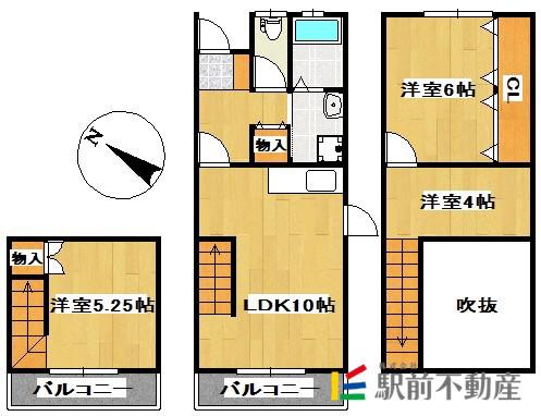 シークエンス鳥塚II(2LDK/2階)の間取り写真