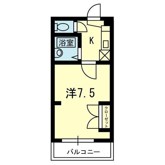 星寿八王寺ビル(1K/4階)の間取り写真