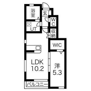 エクセレントL&A(1LDK/1階)の間取り写真