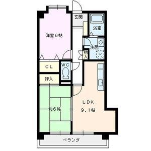 レジデンス藤が丘(2LDK/2階)の間取り写真
