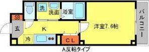 アムール今宮(1K/3階)の間取り写真