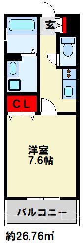 内山神岳ビル(1K/2階)の間取り写真