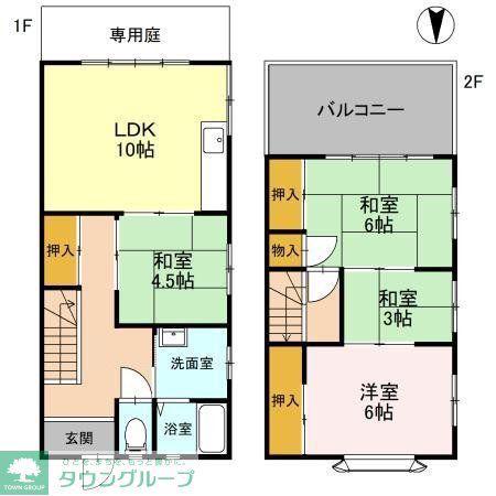 ピアコート松本(4LDK/1階)の間取り写真