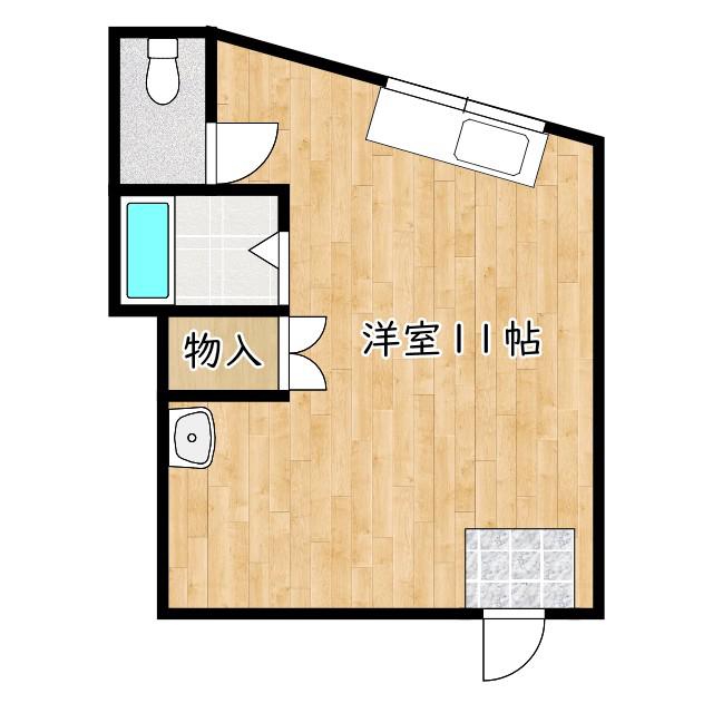 泰松ビル(ワンルーム/1階)の間取り写真