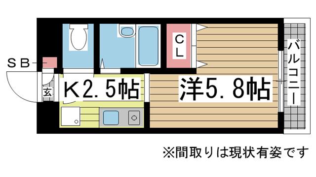 アテリアコンチェルト(1K/3階)の間取り写真