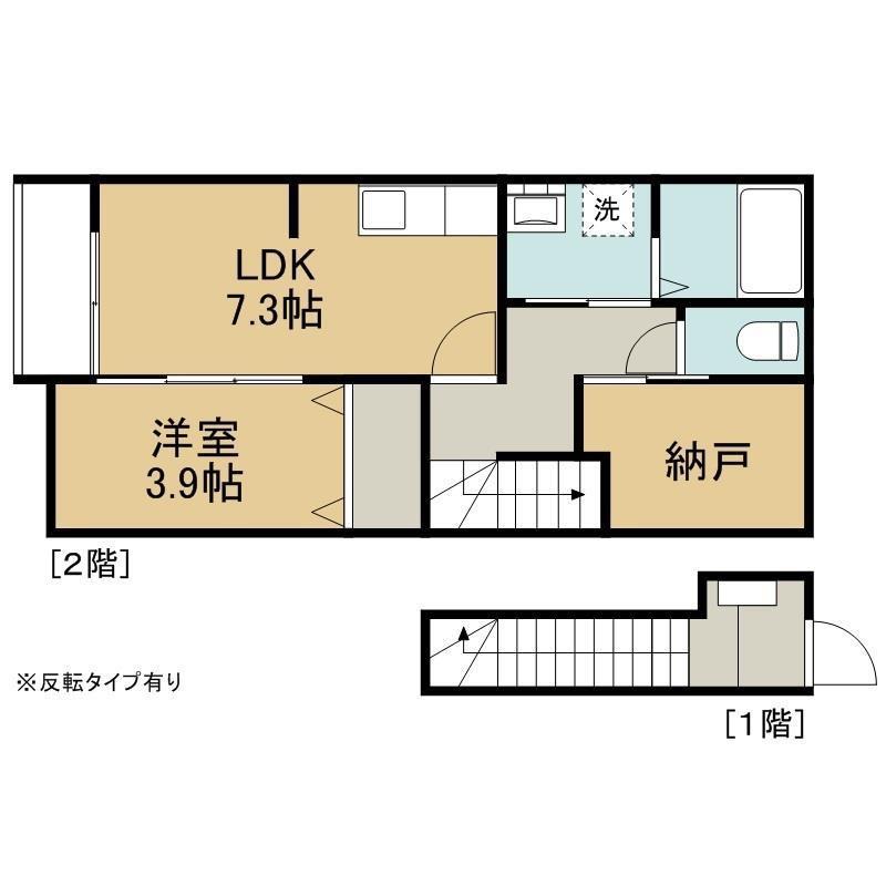 グランルーチェ(1SDK/1階)の間取り写真
