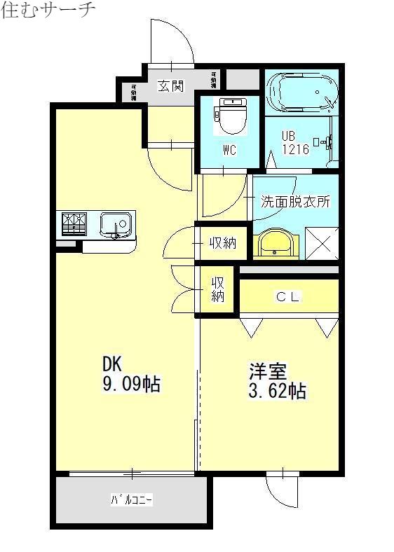 アビーロードI(2LDK/3階)の間取り写真