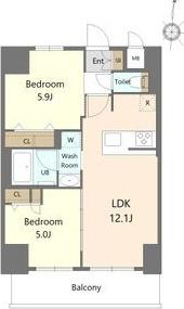 S-RESIDENCE高岳ARDENT(2LDK/13階)の間取り写真
