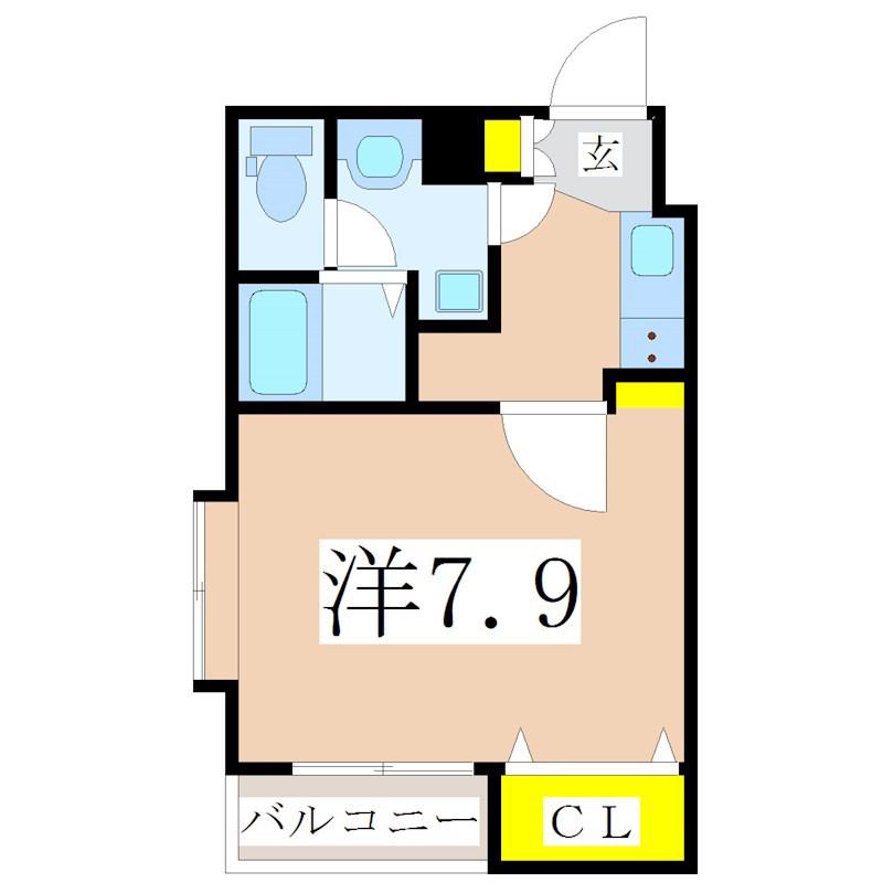 CAVATINA(1K/3階)の間取り写真