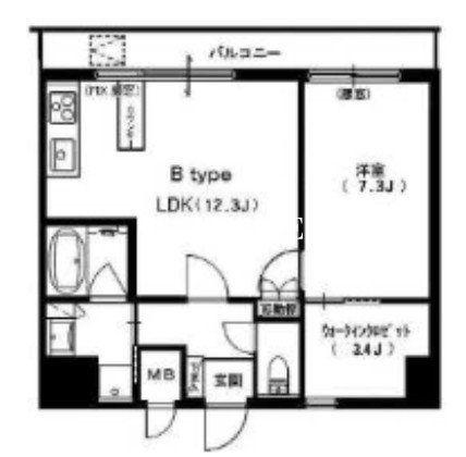 ヒルクレスト御茶ノ水(1LDK/9階)の間取り写真