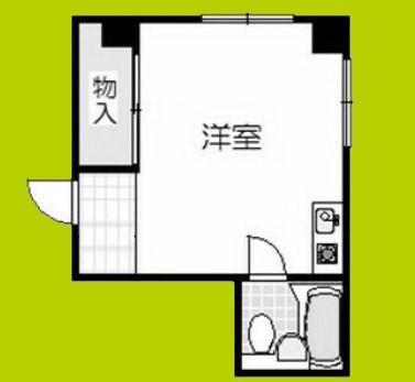 第二常盤館(ワンルーム/3階)の間取り写真
