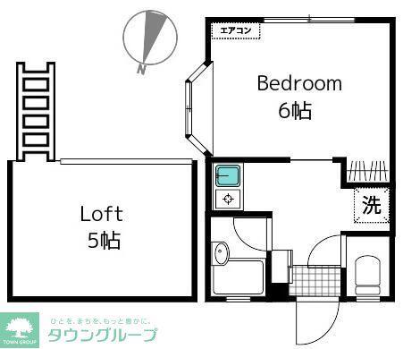 フランボワーズ(1K/1階)の間取り写真