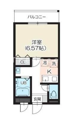 ラフィネ赤羽台(1K/1階)の間取り写真