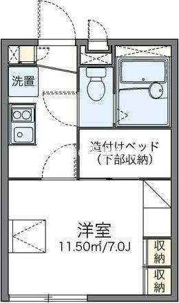 レオパレスBELL COURT(1K/1階)の間取り写真