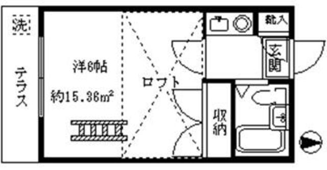 ライフピアフォーラム(ワンルーム/1階)の間取り写真