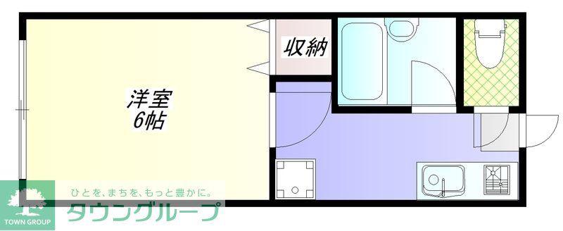 ハイム田原(1K/2階)の間取り写真