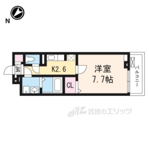 パインオークV(1K/3階)の間取り写真