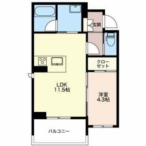 グリーンセント(1LDK/3階)の間取り写真