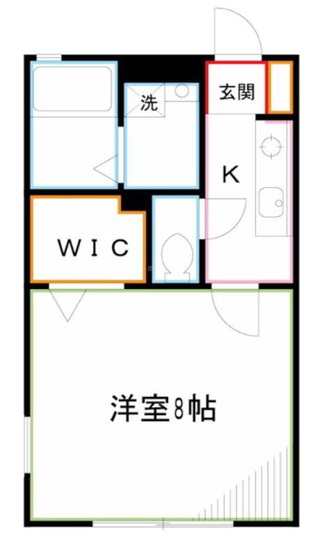 ヴィラージュ井の頭(1K/1階)の間取り写真