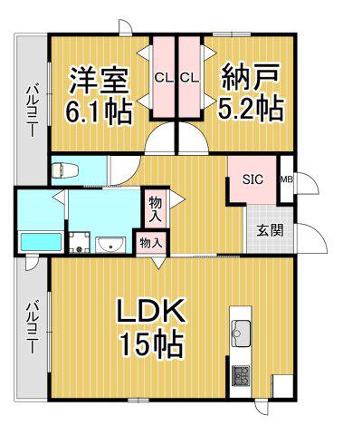 T-TRAD CASA(1SLDK/2階)の間取り写真