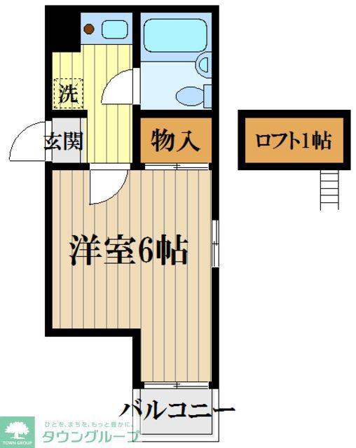 ルベールST(ワンルーム/2階)の間取り写真