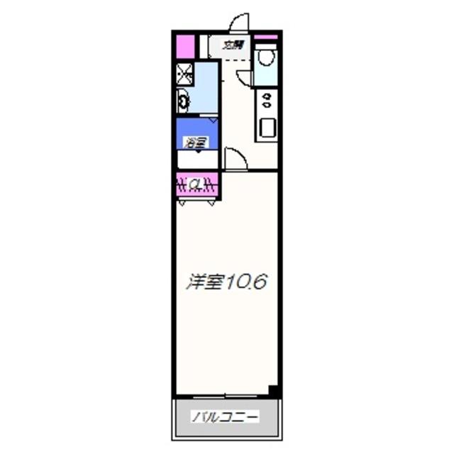 TKアンバーコート野尻(1K/2階)の間取り写真