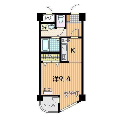 エコクリエイト駅西(1K/4階)の間取り写真