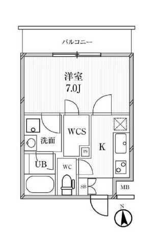 ANNEX池之端(1K/1階)の間取り写真