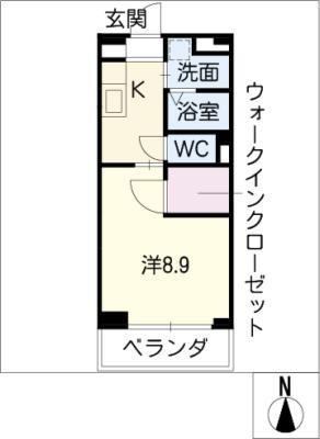 S-FORT三重大学前(1K/7階)の間取り写真