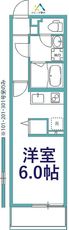 リブリ・TSURUGAMINE(ワンルーム/3階)の間取り写真