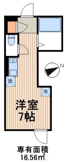 リブリ・MIMUIII(ワンルーム/2階)の間取り写真