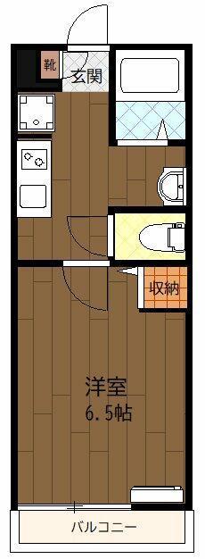 ララ フラッツ(1K/2階)の間取り写真