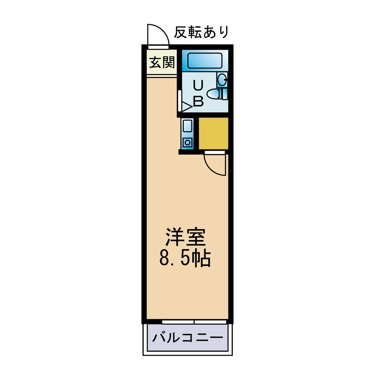 エステート21(ワンルーム/2階)の間取り写真
