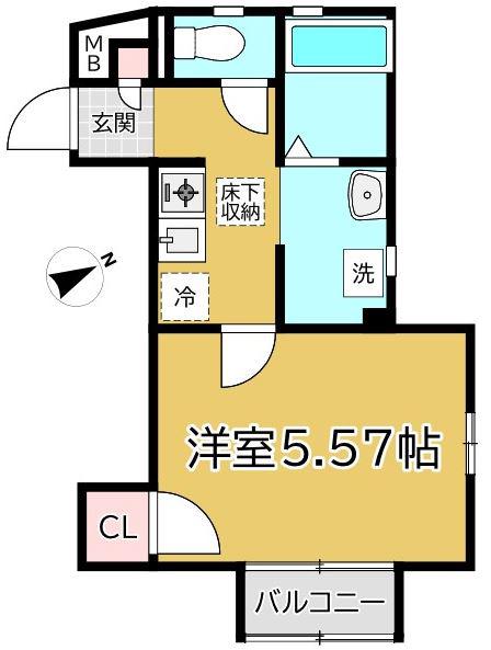 コンフォート・サチ(1K/1階)の間取り写真