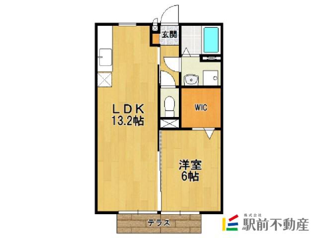 メゾンルーチェ(1LDK/2階)の間取り写真