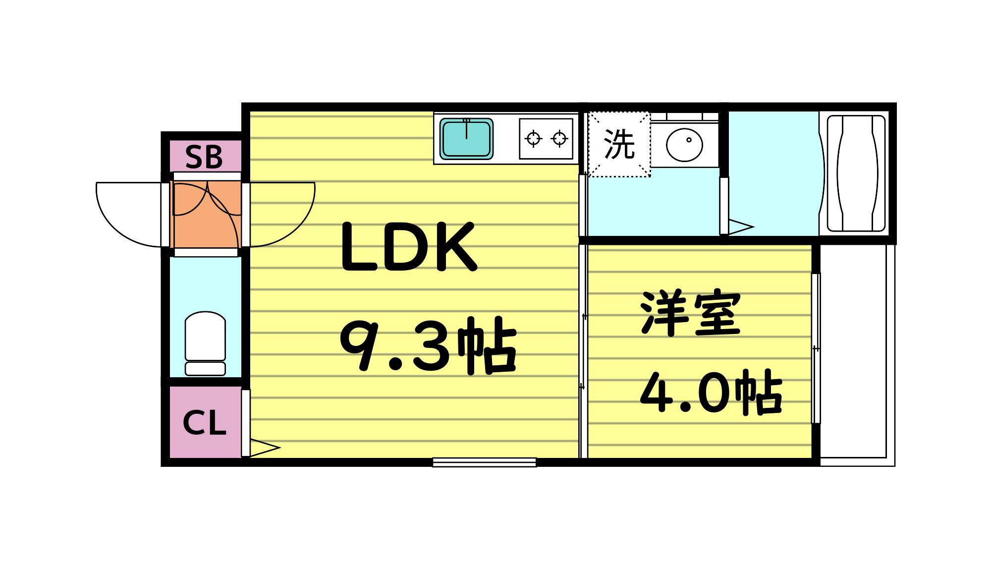 COURT MT(1LDK/1階)の間取り写真