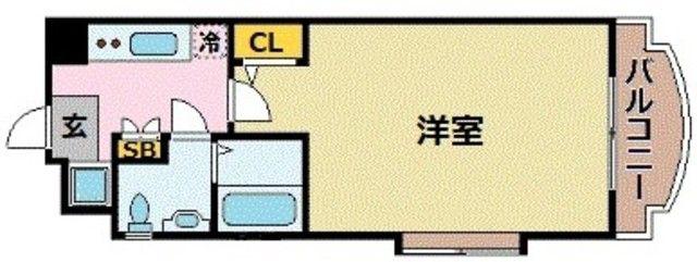 サヴォイステュディオブランシェ(1K/7階)の間取り写真