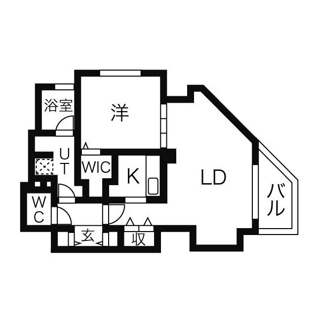 F114(1LDK/10階)の間取り写真