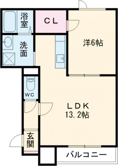 ＪＲ室蘭本線 青葉駅 徒歩12分 3階建 築6年(1LDK/1階)の間取り写真