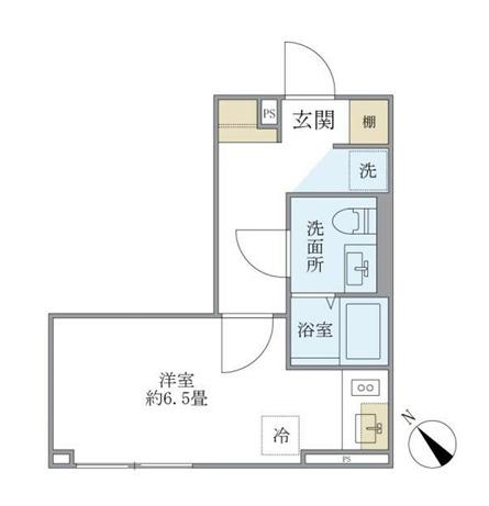 エクサム赤坂(ワンルーム/1階)の間取り写真